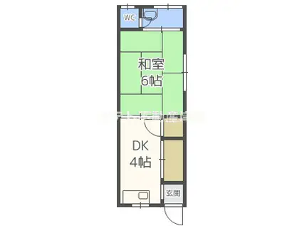 マンション東雲(1DK/1階)の間取り写真