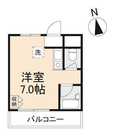 CALVERT西宝町(ワンルーム/2階)の間取り写真
