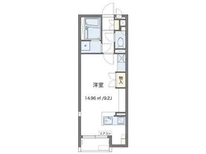 レオネクストみやびII(1K/1階)の間取り写真