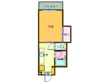 メゾンドプリシア(1DK/4階)の間取り写真