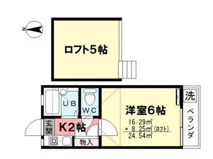 IMAGAWA MID GRADEN CO-PO6(1K/1階)の間取り写真
