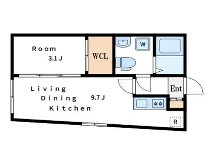 アリュール砂町銀座(1LDK/2階)の間取り写真