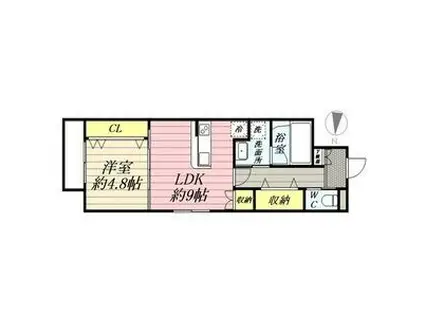 LA・LA(1LDK/3階)の間取り写真