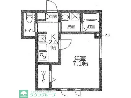 FRIEDEN HAUS八幡(1K/1階)の間取り写真