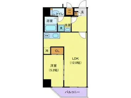 オーイズミ大塚レジデンス(1LDK/5階)の間取り写真