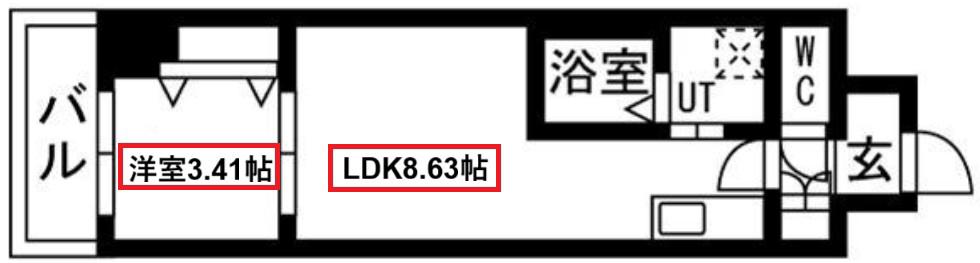 アーバンパーク新大阪(1LDK/3階)の間取り写真