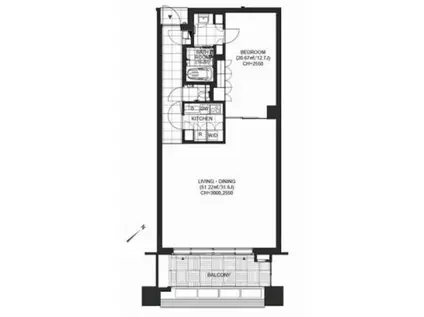 アークヒルズフロントタワーROP(1LDK/8階)の間取り写真