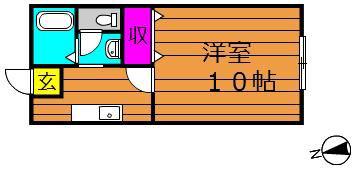 片島サンプラザ(1K/1階)の間取り写真