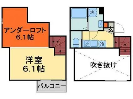 MSレジデンス(1K/2階)の間取り写真