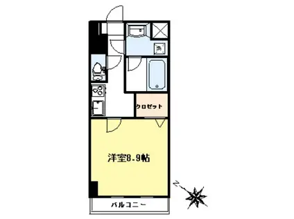 ラビータ ヤマミツ(1K/2階)の間取り写真