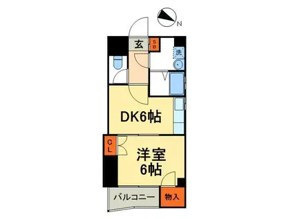 サンライズ浅草(1DK/4階)の間取り写真