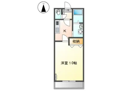 TOTO21(1K/2階)の間取り写真