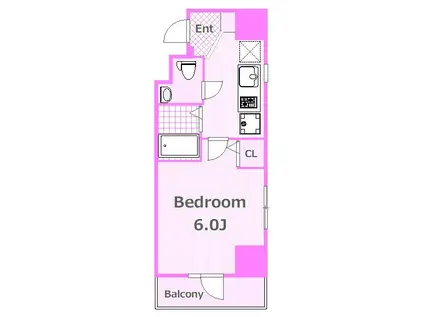 ケーヨコハマ(1K/2階)の間取り写真