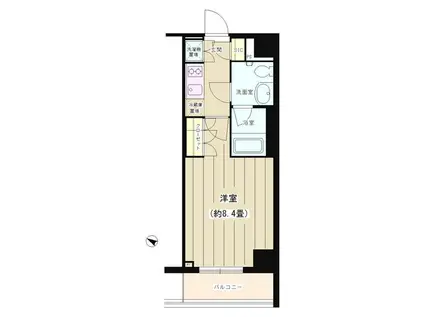 ポルトパルティーレヨコハマ(1K/7階)の間取り写真