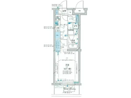 パレステュディオ音羽(1K/3階)の間取り写真