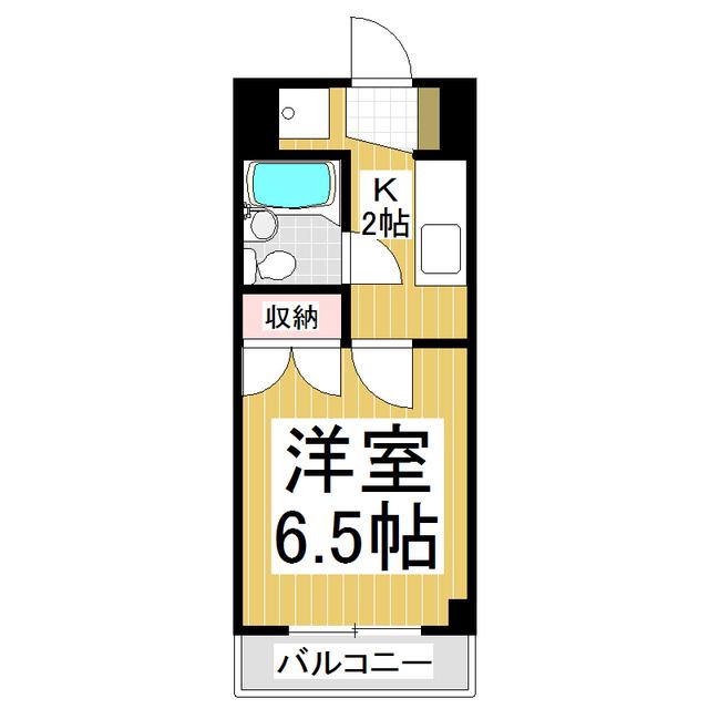 コーポ三輪(1K/3階)の間取り写真