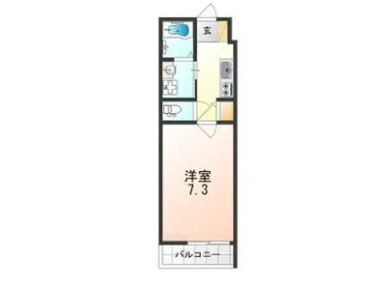 エスクード凪(1K/1階)の間取り写真