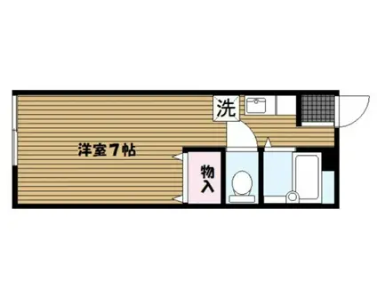 CRANE横濱伊勢佐木町(1K/2階)の間取り写真