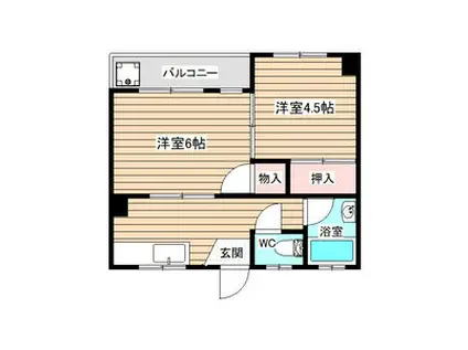 野田マンション(2K/1階)の間取り写真