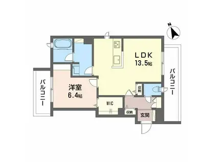 セントラル山田(1LDK/2階)の間取り写真