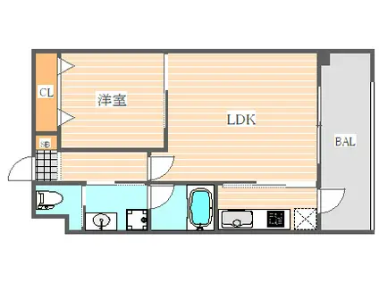 S-FORT筑紫通(1LDK/8階)の間取り写真