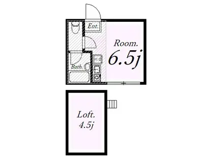 ユナイト鶴見アルベリータの瞳(ワンルーム/1階)の間取り写真