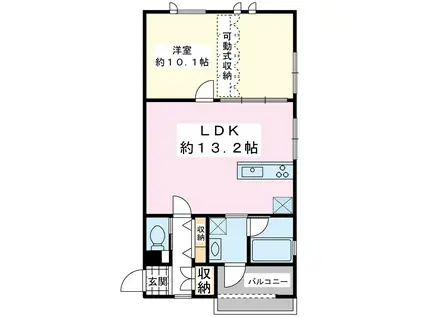 VIALE新浦安(1LDK/3階)の間取り写真