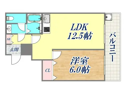 白蘭マンション(1LDK/3階)の間取り写真