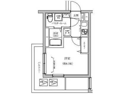 ラフィスタ亀有II(1K/4階)の間取り写真