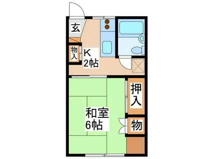 ハイツエール(1K/1階)の間取り写真