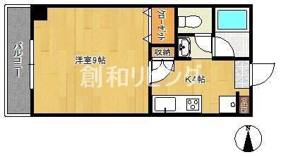 エミナンス扇町(1K/3階)の間取り写真