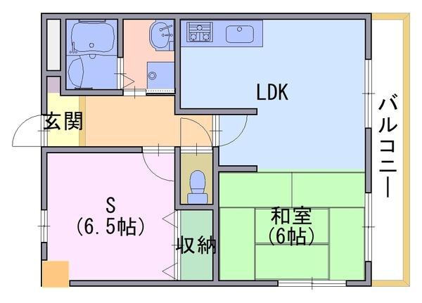 カサ・デ・高ノ手(1SLDK/4階)の間取り写真