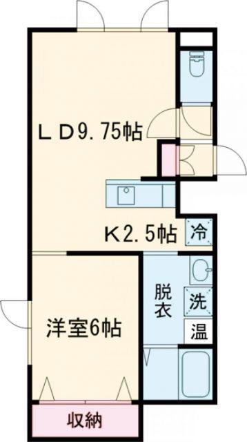 SOLEIL I(1LDK/1階)の間取り写真