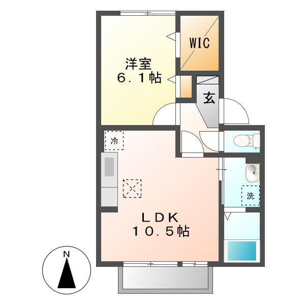 サンルーム戸田(1LDK/1階)の間取り写真