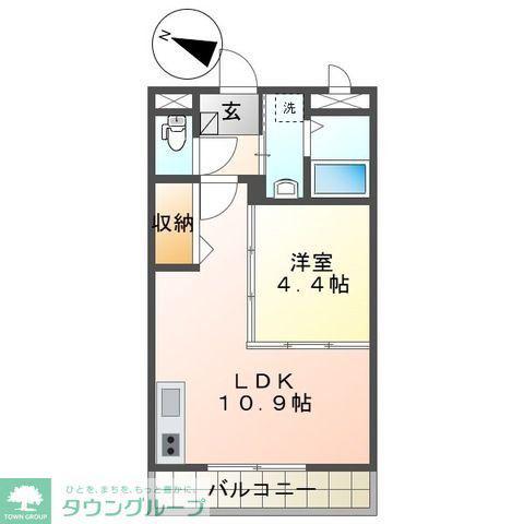 ピュアガーデン美穂(1LDK/1階)の間取り写真