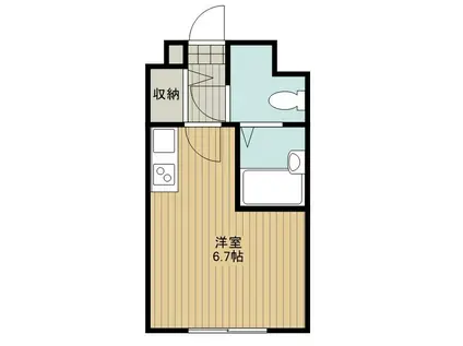 ATLAS CARO与野上落合(ワンルーム/3階)の間取り写真