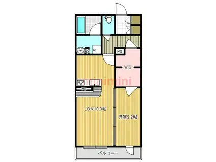 シャーメゾンCELSUS(1LDK/1階)の間取り写真