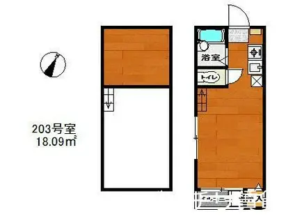 コート・アウローラ(ワンルーム/2階)の間取り写真