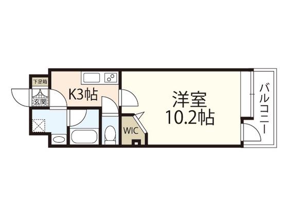ウェスティン鉄砲町(1K/8階)の間取り写真