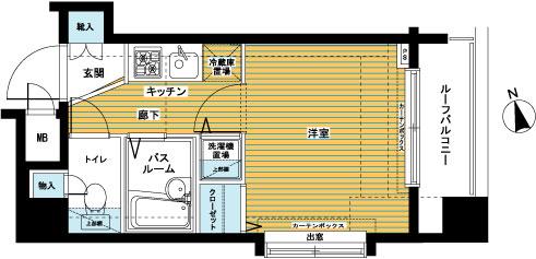 フェニックス高円寺参番館(1K/9階)の間取り写真