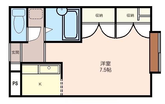 アヴニール(1K/3階)の間取り写真
