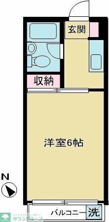 芦山グレイスマンション(1K/4階)の間取り写真