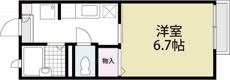 パークコート(1K/1階)の間取り写真