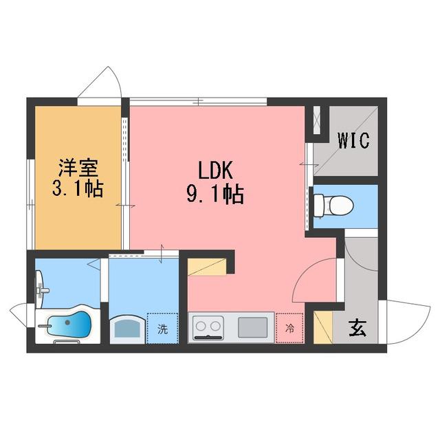 プリメーロ本町(1LDK/2階)の間取り写真