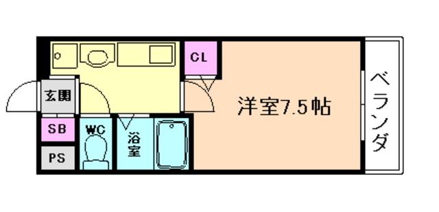 ARK ONE(1K/4階)の間取り写真