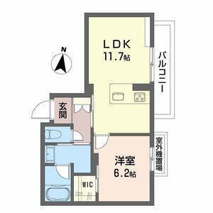 シャーメゾン神宮参道(1LDK/2階)の間取り写真