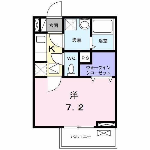ジュネス(1K/1階)の間取り写真