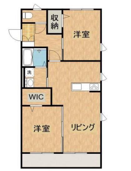 フォレストティグリス(2LDK/2階)の間取り写真