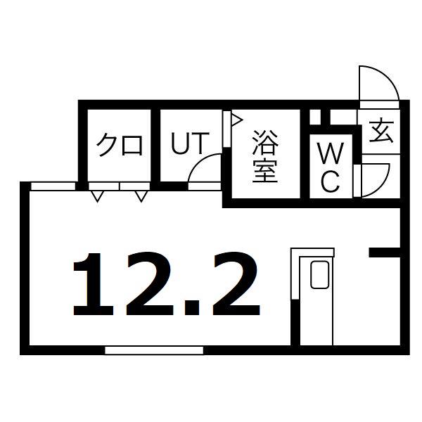 GARDEN サウス 1(1K/3階)の間取り写真