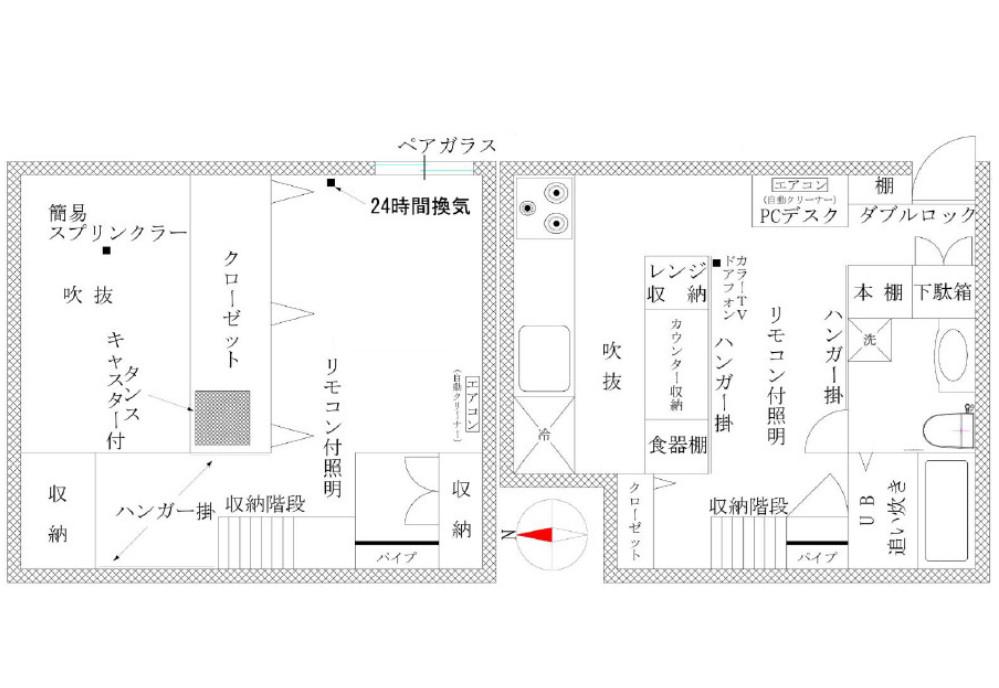 ツーカコーポ(1DK/1階)の間取り写真